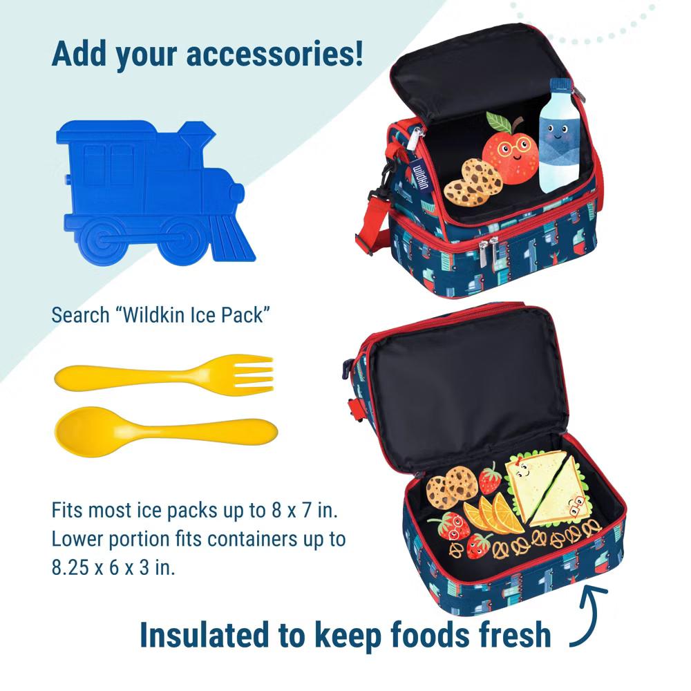 Wildkin Two Compartment Insulated Lunch Bag for Kids – School & Travel Ready - Image 73