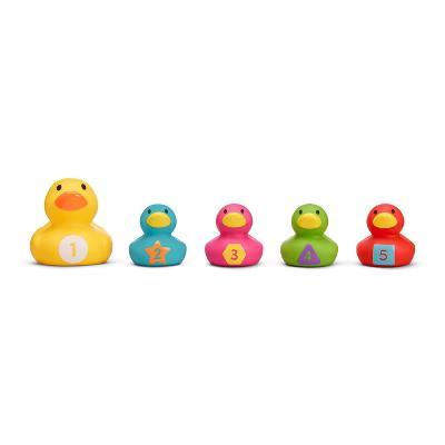 Count & Quack Bath Duckies, Mama Duck & Ducklings Toys - 5pc - Image 4