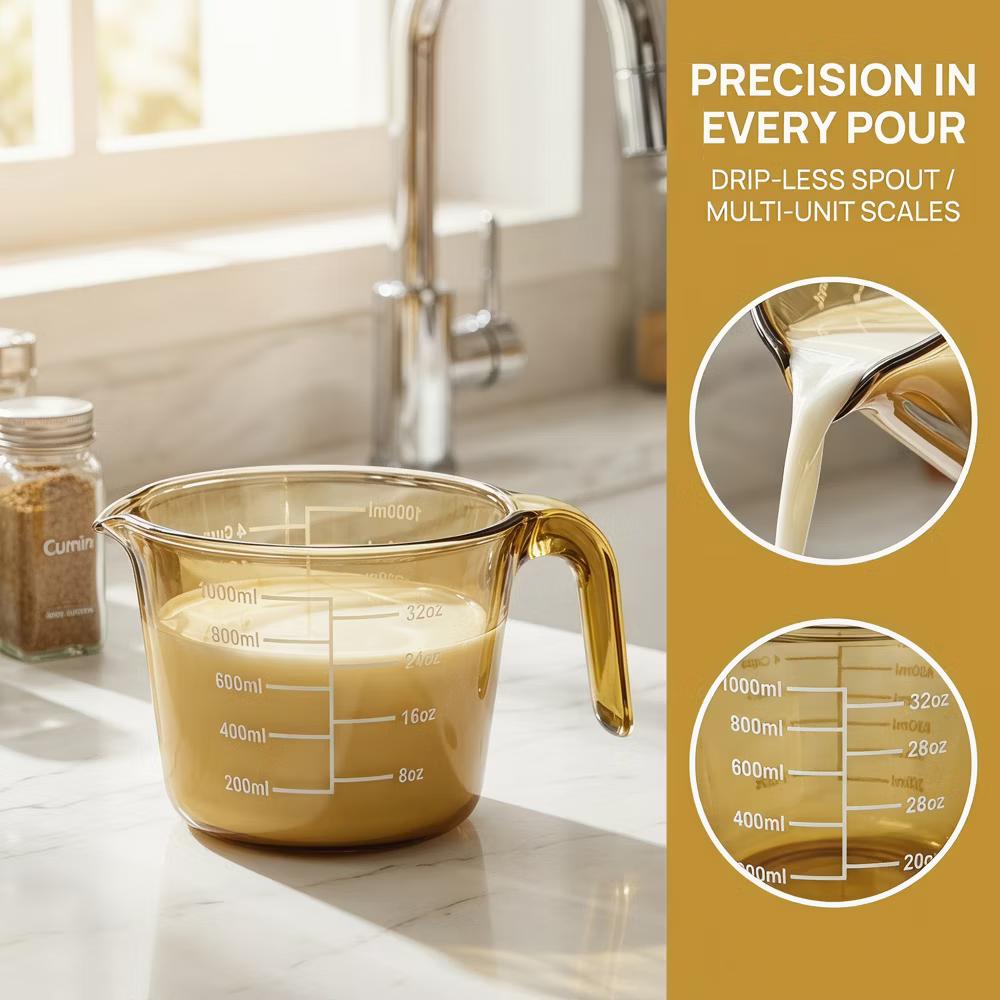 Measuring Cup, Glass Liquid Measuring Cup for Kitchen Baking and Cooking - Image 10