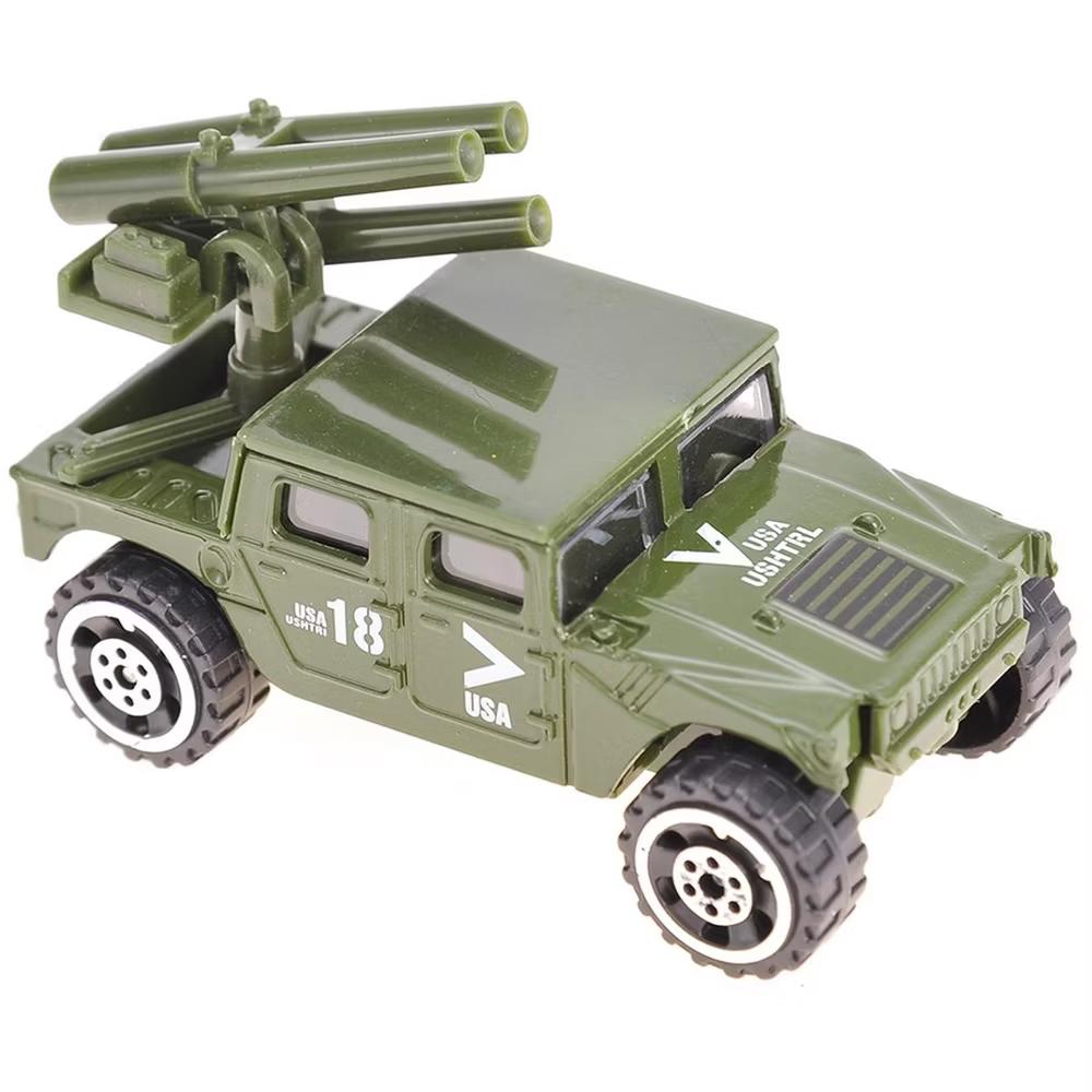 JuzToys 6pcs Military Toys Diecast Cars – Military Tank, Truck, Panzer, Anti-Aircraft Vehicle, and Attack Helicopter, Army Toys for Kids - Image 8