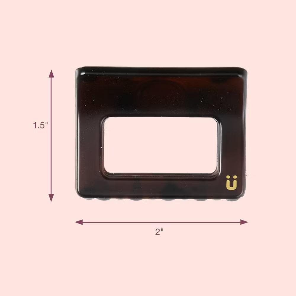 lüxe Statement Mini Rectangle Claw Clips - 2pcs: Hair Styling, Secure Hair, All Hair Types - Image 2