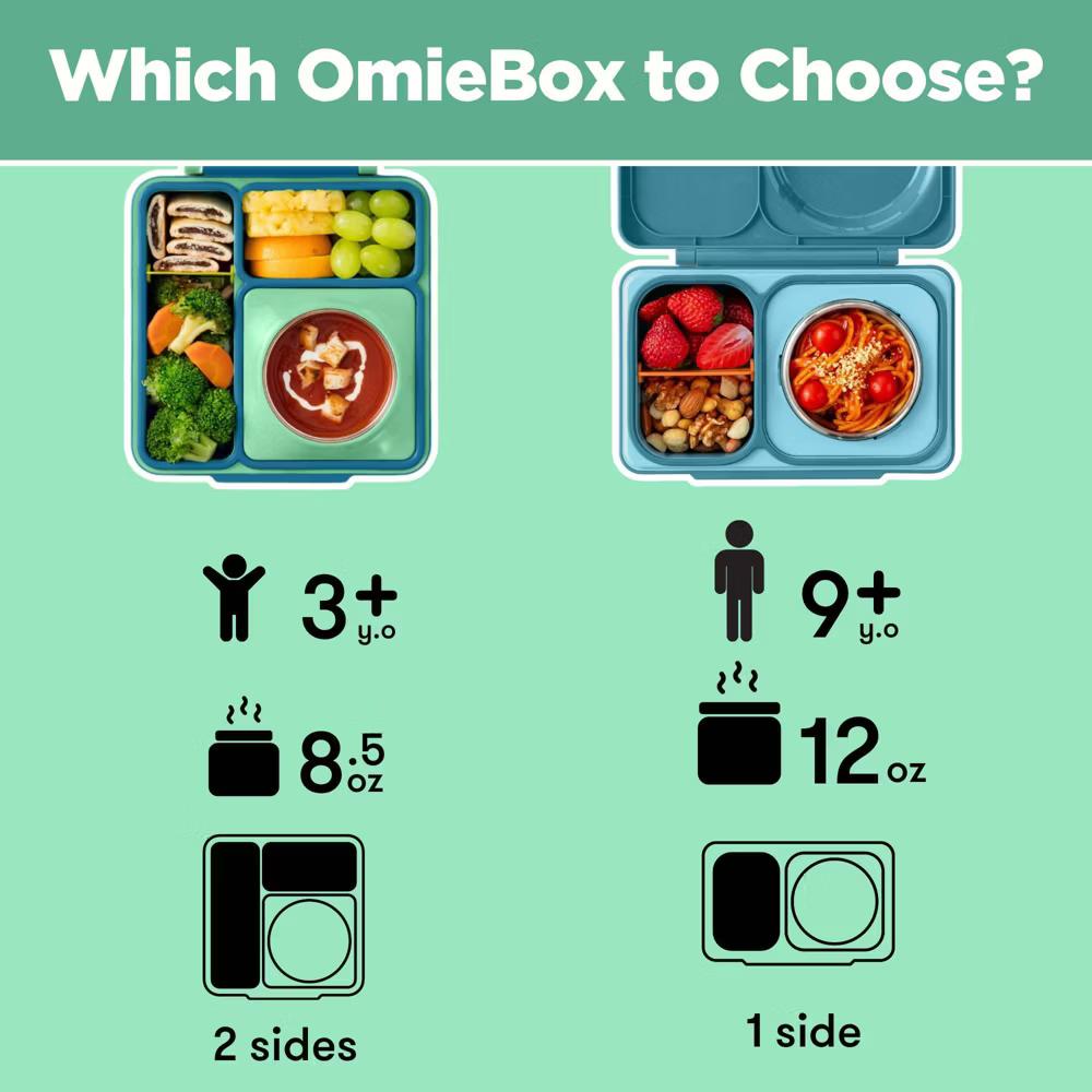 OMIEBox Insulated Bento Lunch Box with Leakproof Thermos Food Jar 3 Compartments - Image 47