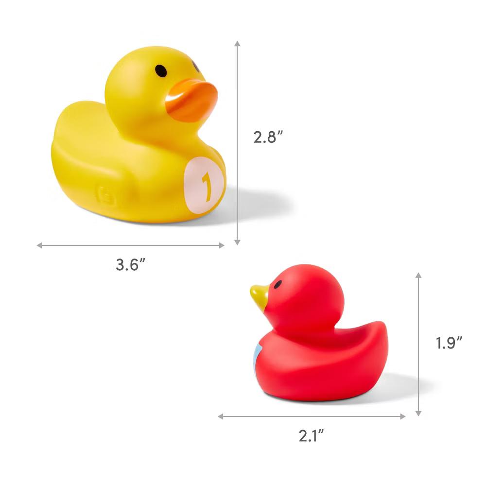 Count & Quack Bath Duckies, Mama Duck & Ducklings Toys - 5pc - Image 3