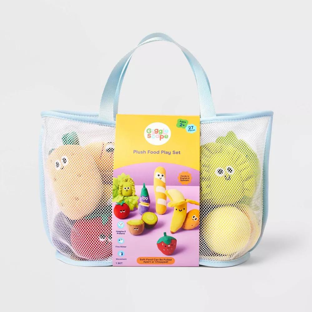 Plush Food Play Set - Kitchen Toy for Toddlers, Includes Play Vegetables & Fruit, 18 Pieces - Image 4