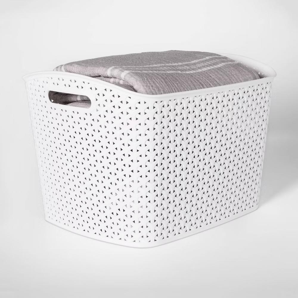Y-Weave XL Curved Decorative Storage Basket - Image 9