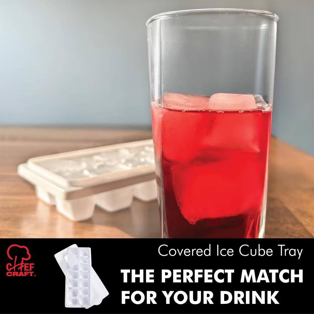 14-Cube Covered Ice Cube Tray with Easy Fill Lid - Image 5