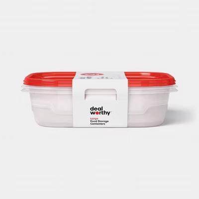 Large Rectangle Food Storage Containers - 128oz/2ct - Image 2