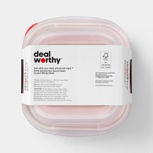 Medium Square Food Storage Containers - 42oz/4ct