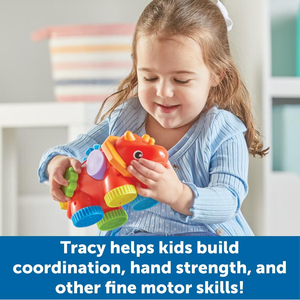 Tracy the Fidget Triceratops: Baby & Toddler Learning Toy for Fine Motor Skills - Image 6