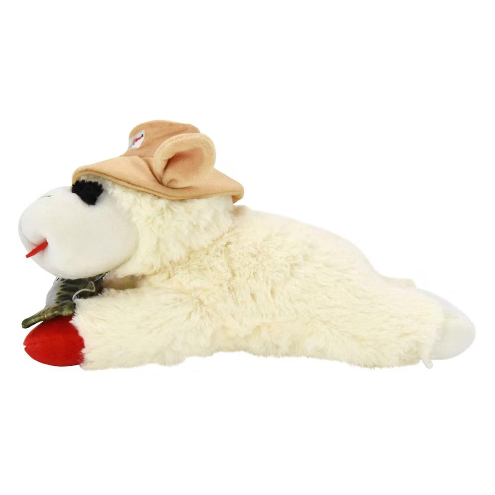 Lamb Chop Bass Pro Fishing Dog Interactive Plush Toy - White - Image 3