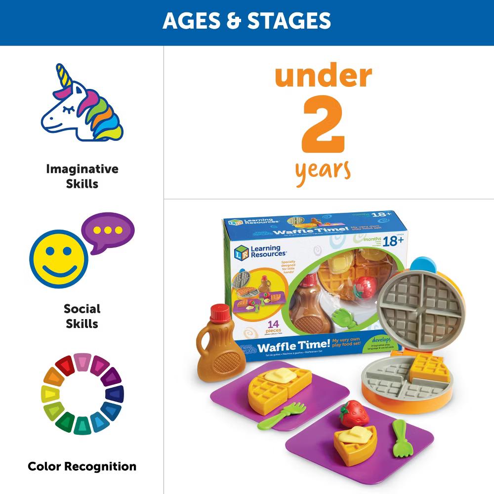 New Sprouts Waffle Time, 14 Piece Set, Ages 18 mos+ - Image 5