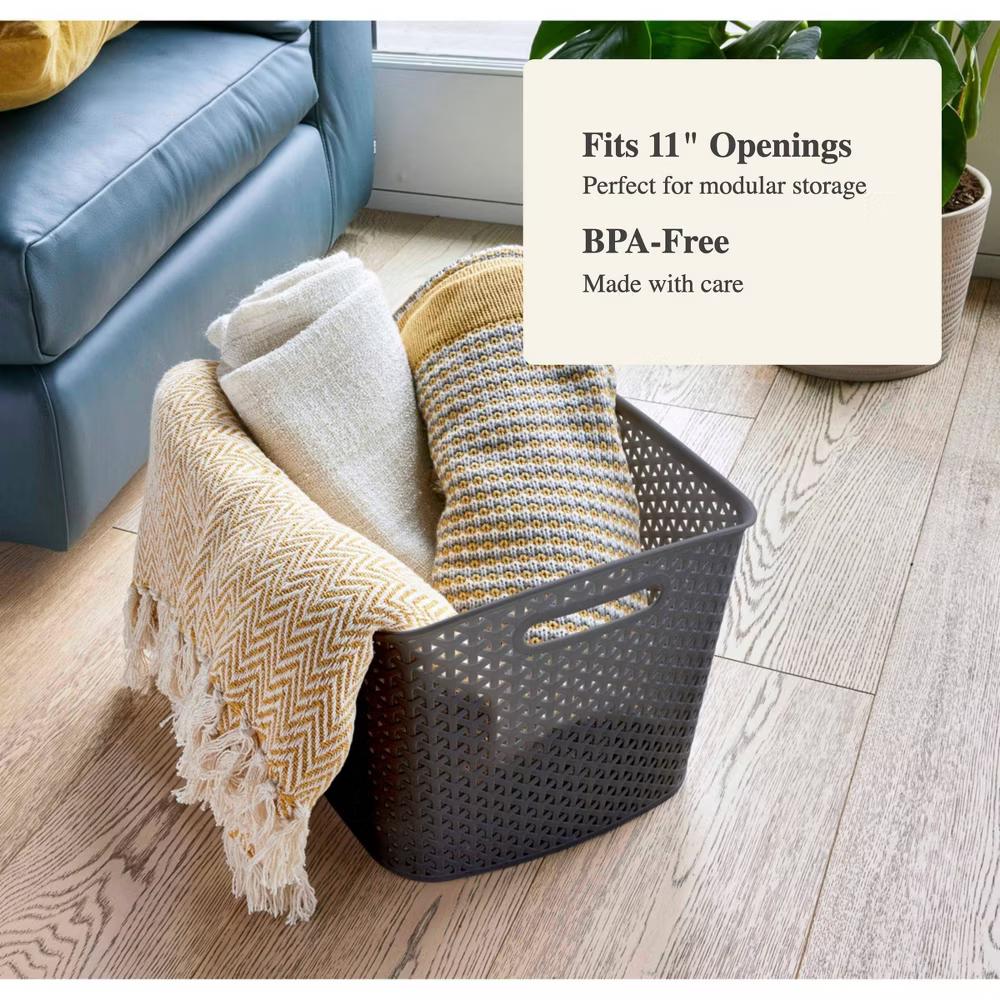 Y-Weave XL Curved Decorative Storage Basket - Image 22