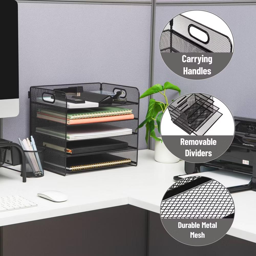 Metal Desk Organization Set Black