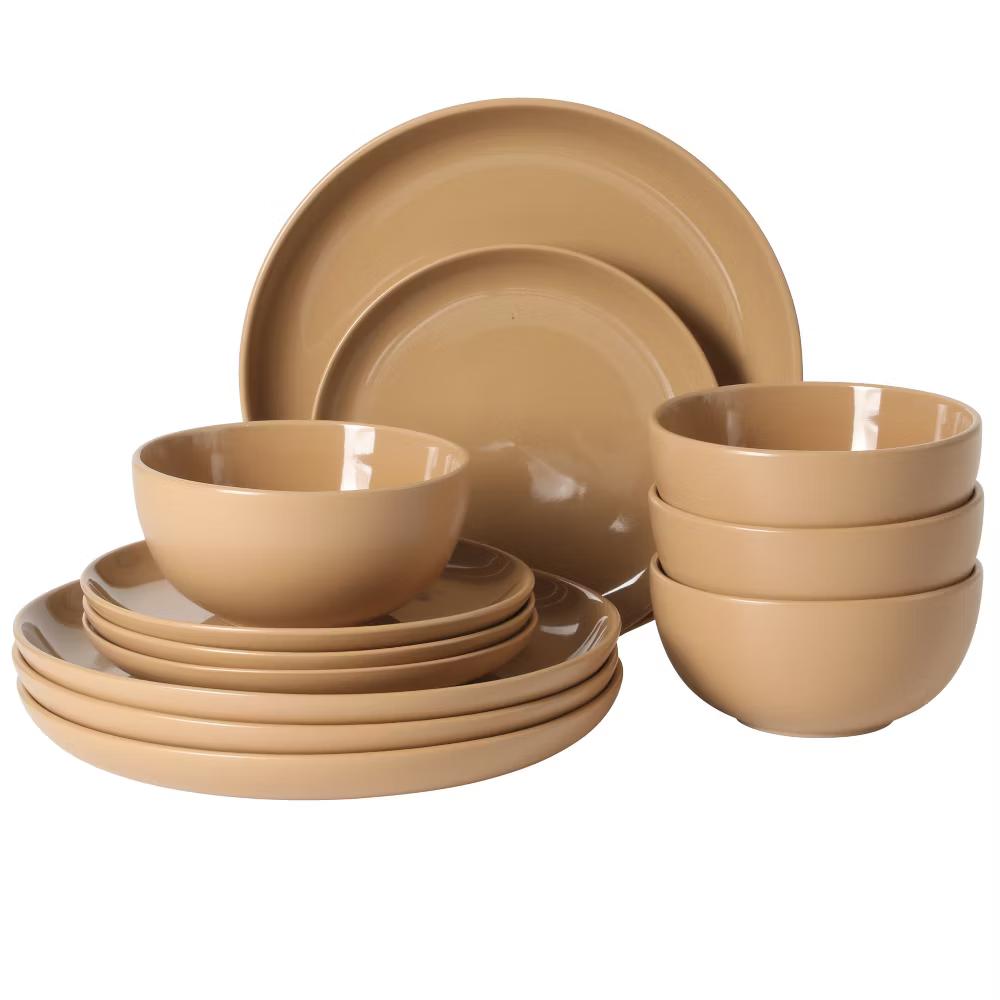 Rockaway 12 piece Dinnerware Set, Plates and Bowls Service for 4 - Image 11