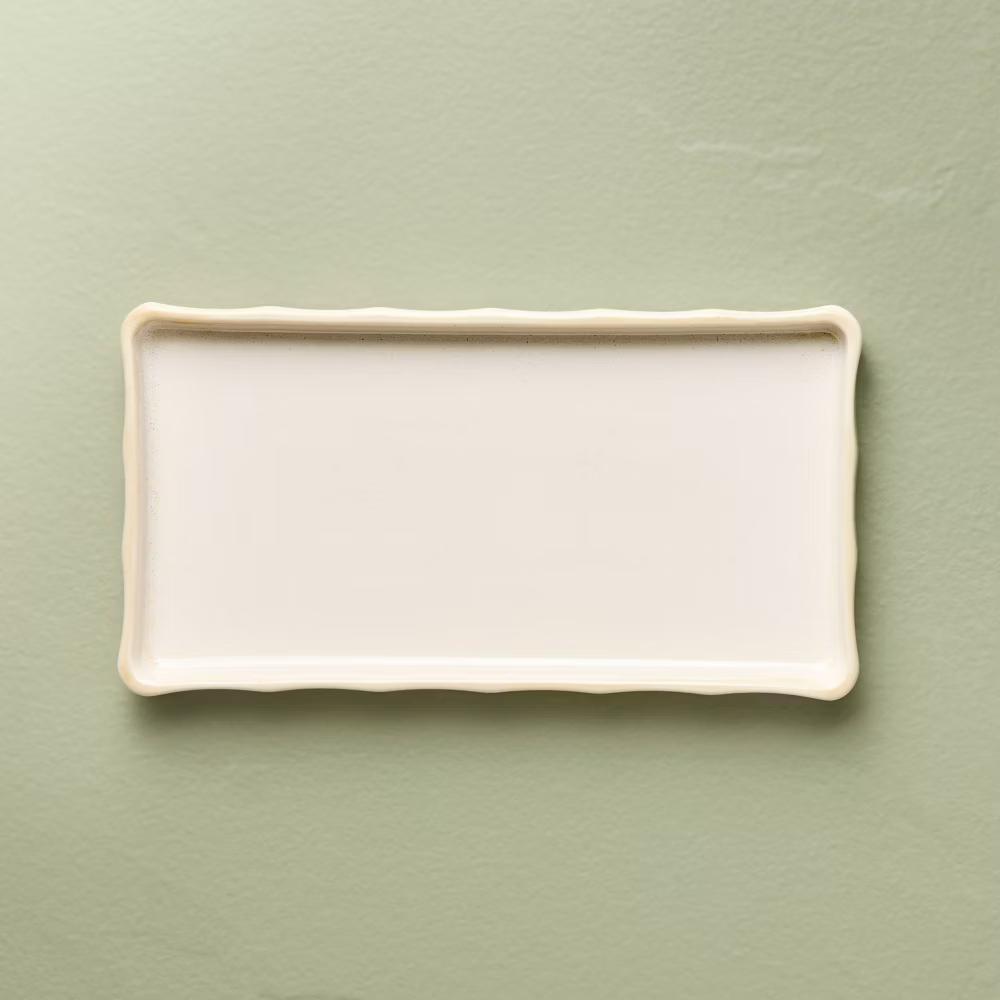 3pc Ceramic Desk Organizer Set Cream - with Magnolia