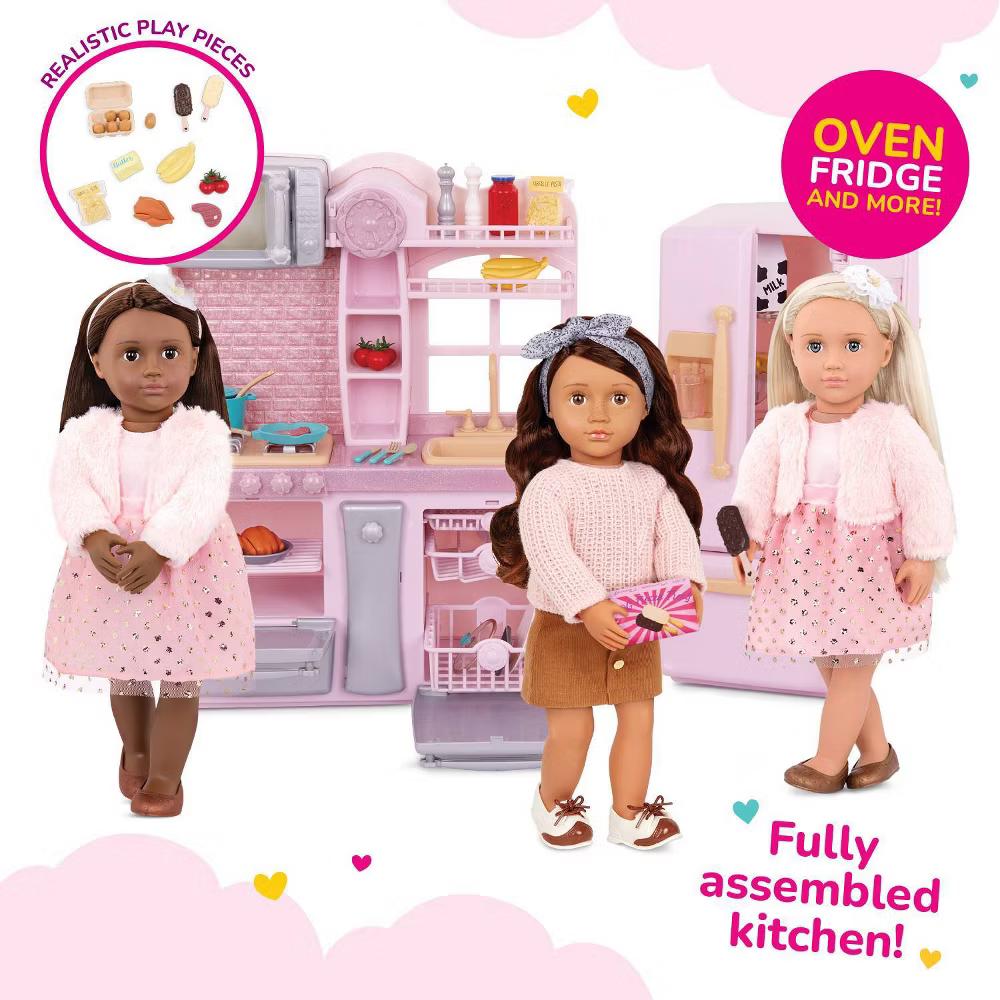 Light-Pink Gourmet Kitchen & Play Food Accessory Set for 18" Dolls - Image 11