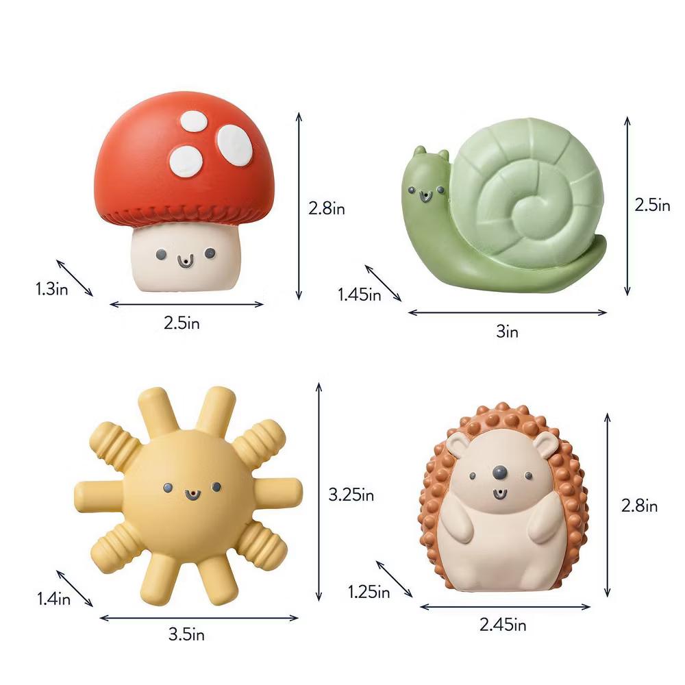 Squirt Bath Toy - Characters: Educational Focus, Fine Motor Skills, 4 Pieces - Image 3