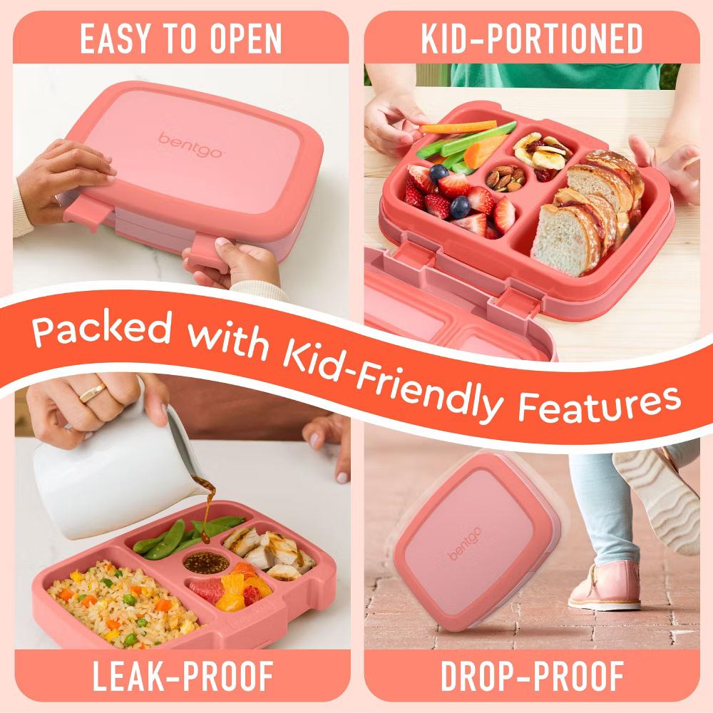 Kids' Brights Leakproof, 5 Compartment Bento-Style Kids' Lunch Box - Image 60