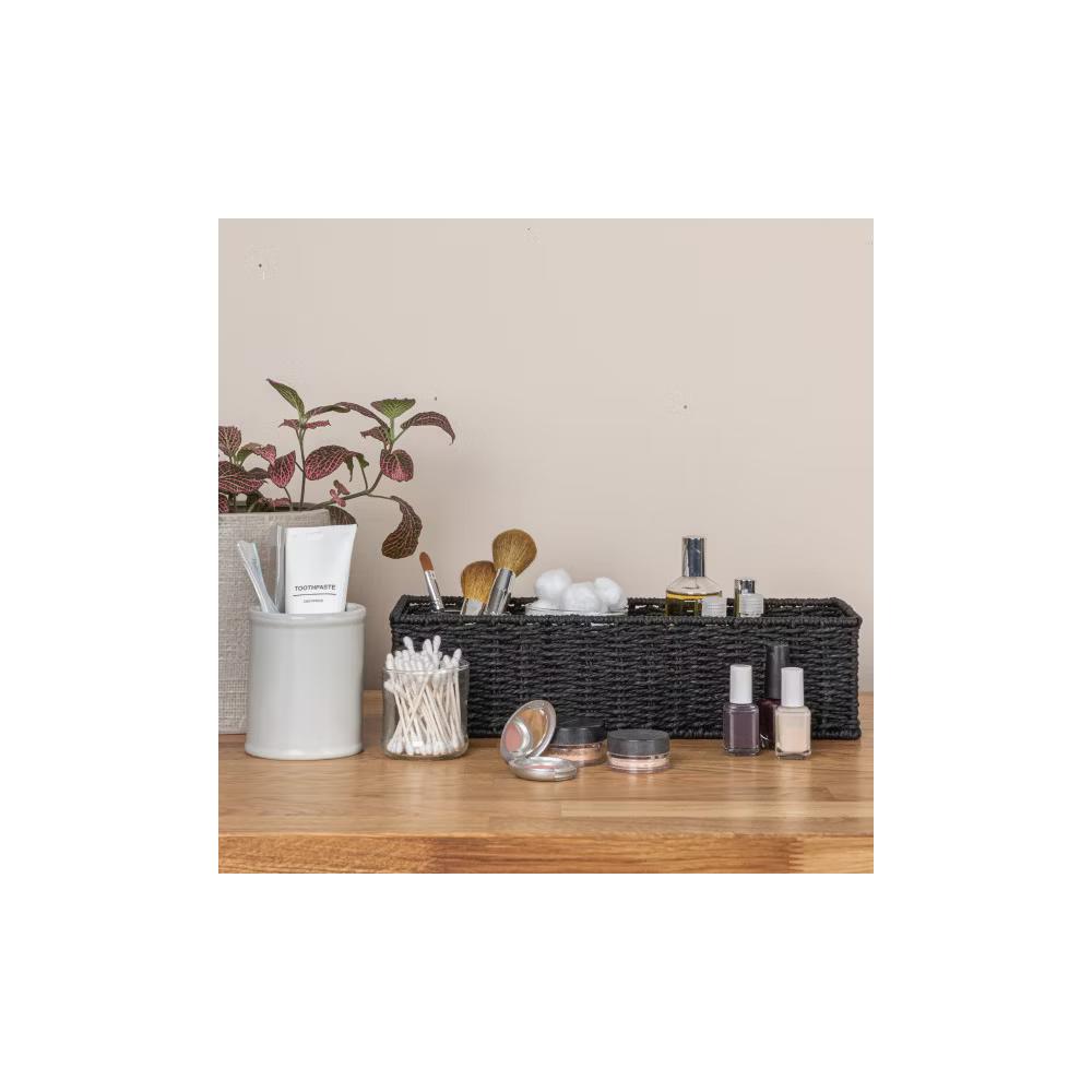 Handwoven Seagrass Rectangular Storage Basket - Image 6