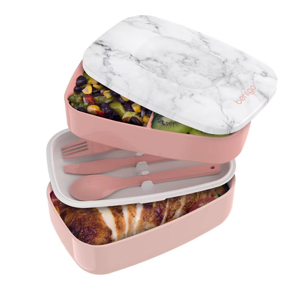 Classic All-in-One Stackable Lunch Box Container with Built in Flatware - Image 49