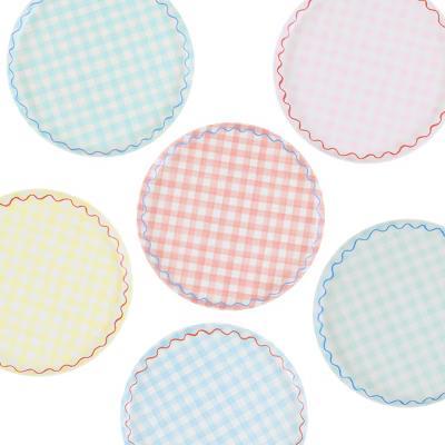 Meri Meri Gingham Reusable Small Plates (Pack of 6) - Image 3