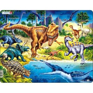 Larsen Dinosaurs Children's Jigsaw Puzzle 57pc: Educational Memory & Science Toy for Kids