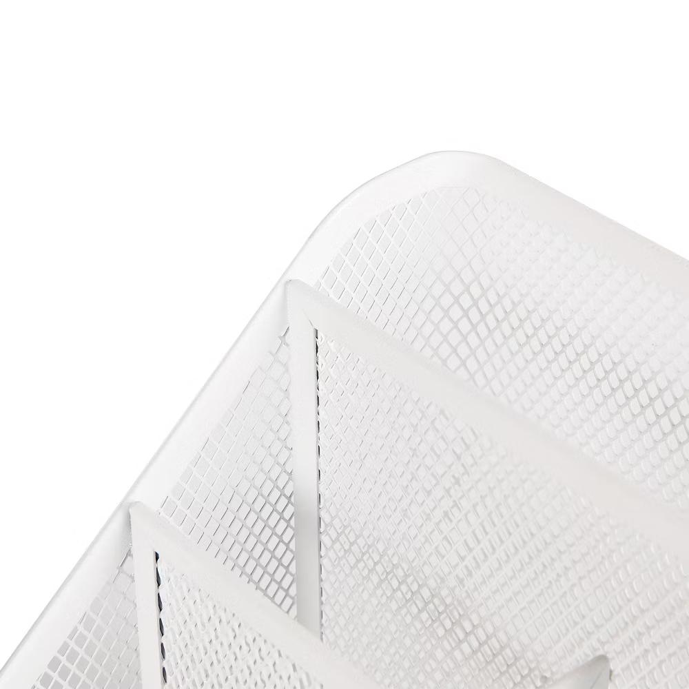 Mesh Medium Desktop Organizer White - Steel Desk Tool Holder for Office Organization & Accessories - Image 4