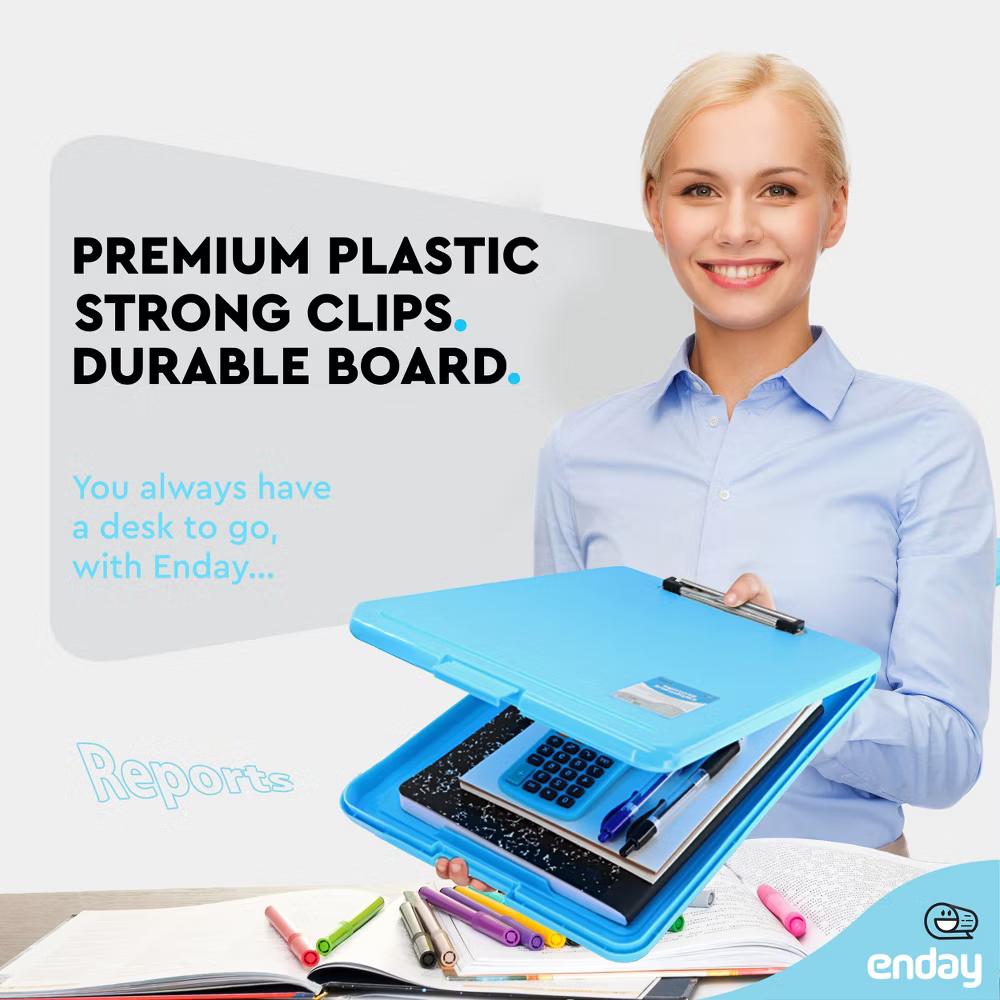 Clipboard with Storage, Letter Size Storage Clipboard with Compartments Case for Nurse Teachers Plastic Translucent Holds 100 Sheets - Image 13