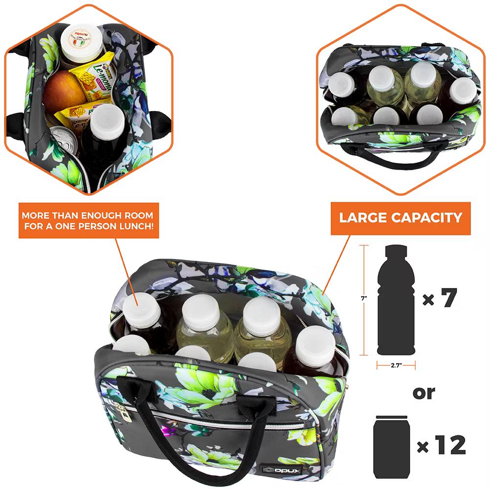 Insulated Lunch Box Women, Cooler Bag Tote Girls Kids Teen Adult, Soft Reusable Thermal Meal Prep Purse - Image 23