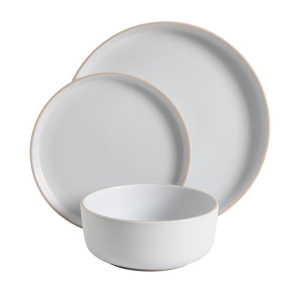 Everyday Essential 12-Piece Stoneware Dinnerware Set - Image 3
