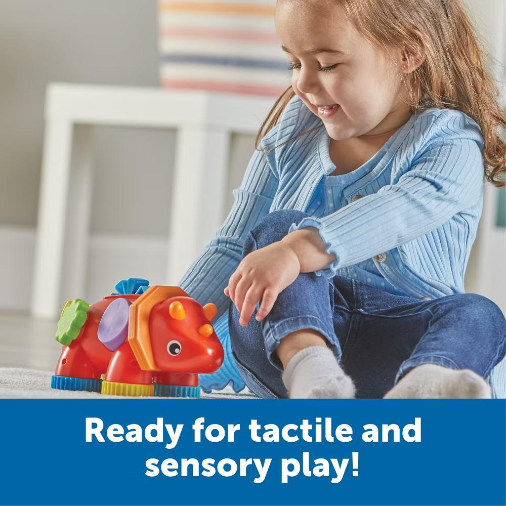 Tracy the Fidget Triceratops: Baby & Toddler Learning Toy for Fine Motor Skills - Image 5
