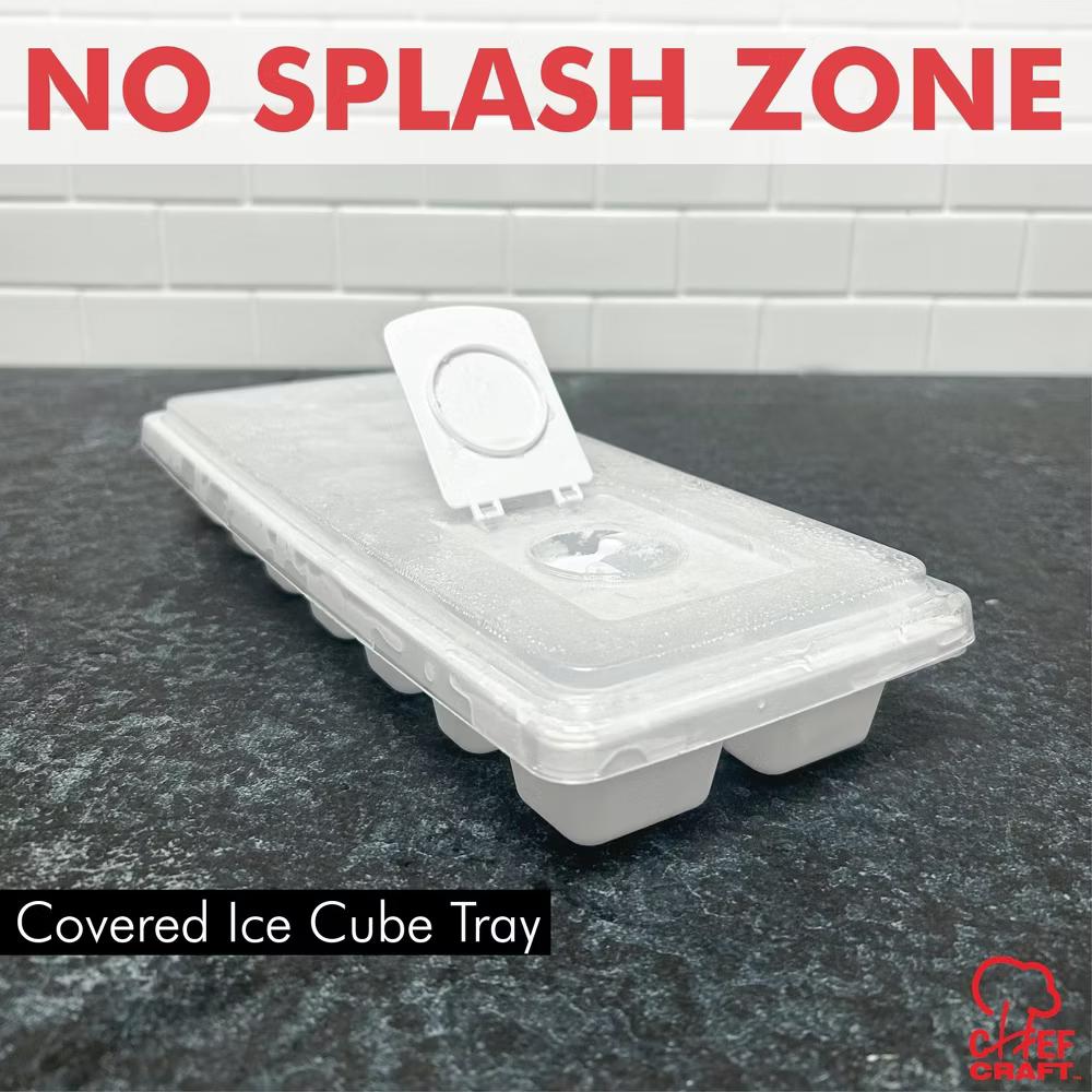 14-Cube Covered Ice Cube Tray with Easy Fill Lid - Image 6