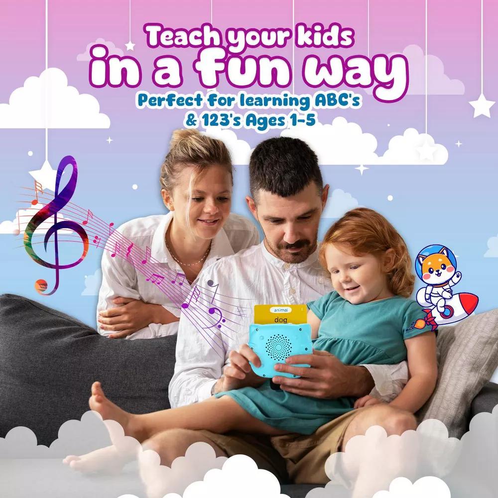 Playbees Talking Flash Cards for Toddlers Ages 1-4 | Language Learning Tool with 224 Words Speech Therapy - Image 6