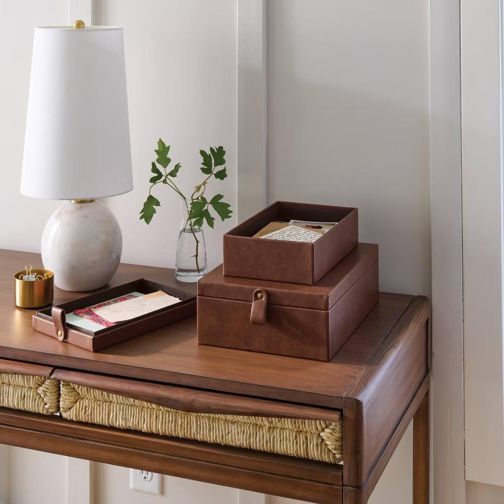 Faux Leather Storage Box Set - Image 4