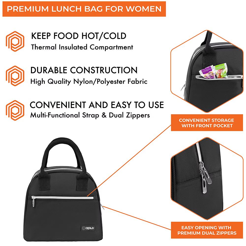 Insulated Lunch Box Women, Cooler Bag Tote Girls Kids Teen Adult, Soft Reusable Thermal Meal Prep Purse - Image 6