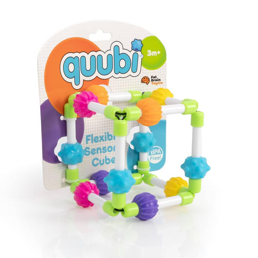 Quubi Cube Baby Learning Toy: Sensory Development, Fine Motor Skills, BPA-Free, Multiple Textures