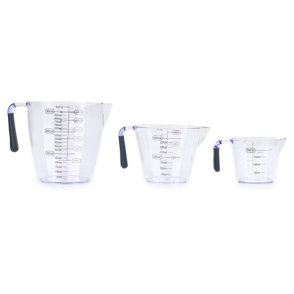 3 Piece Measuring Cup Set, Soft Non-Slip Handles, BPA Free - Image 2