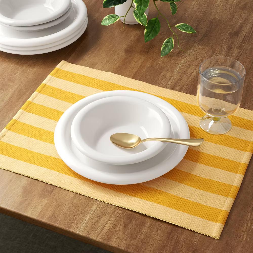 10.5" Stoneware Round Rim Dinner Plate - Image 9