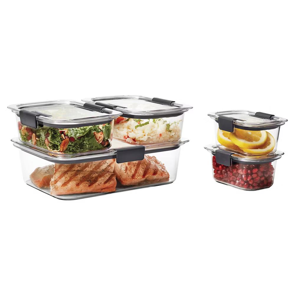 10pc Brilliance Leak Proof Food Storage Containers with Airtight Microwave & Freezer Safe