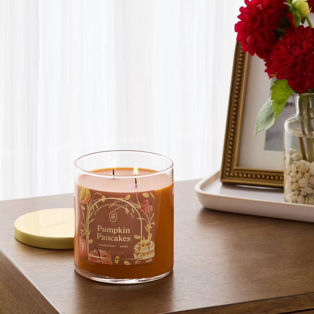 2 Wick Glass Jar Candle with Lid 15.1oz - Image 36
