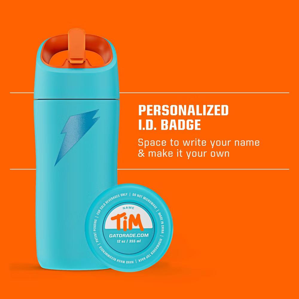 Gatorade 12oz Stainless Steel Water Bottle - Image 7