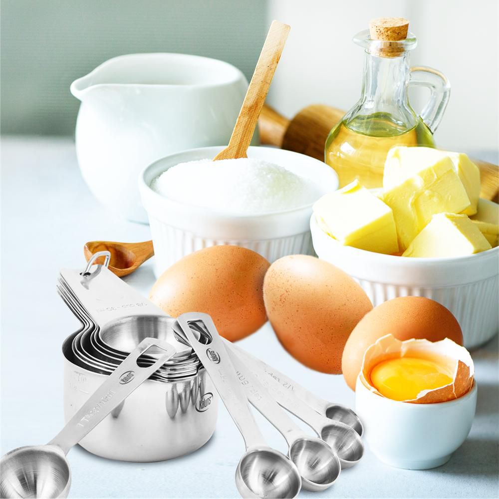 Measuring Cups and Spoons Set, 16 Piece, Stainless Steel - Image 5