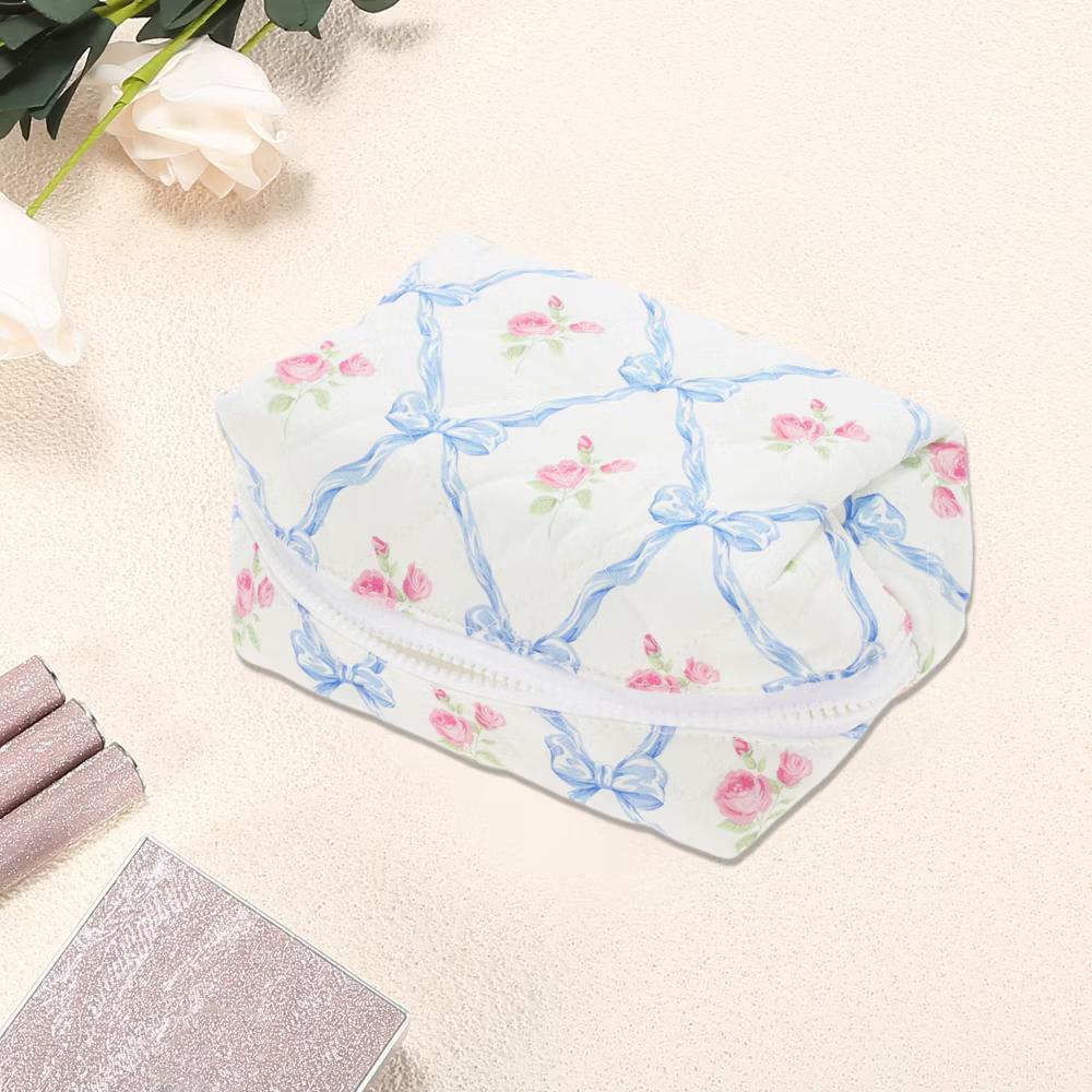 Rectangle Bow Makeup Bag 1 Pc - Image 3