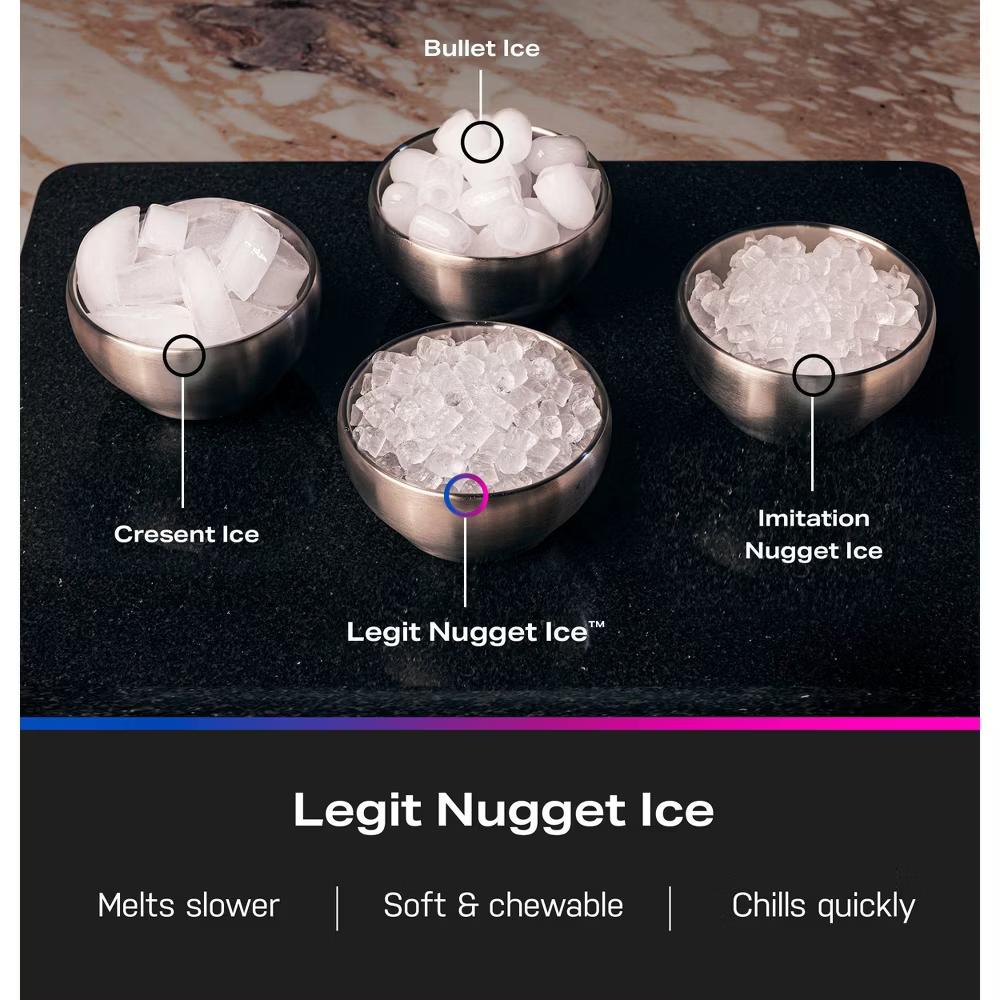 GE Profile Opal Nugget Ice Maker - with Magnolia: Stainless Steel, Countertop, 34 lbs Daily Production - Image 9