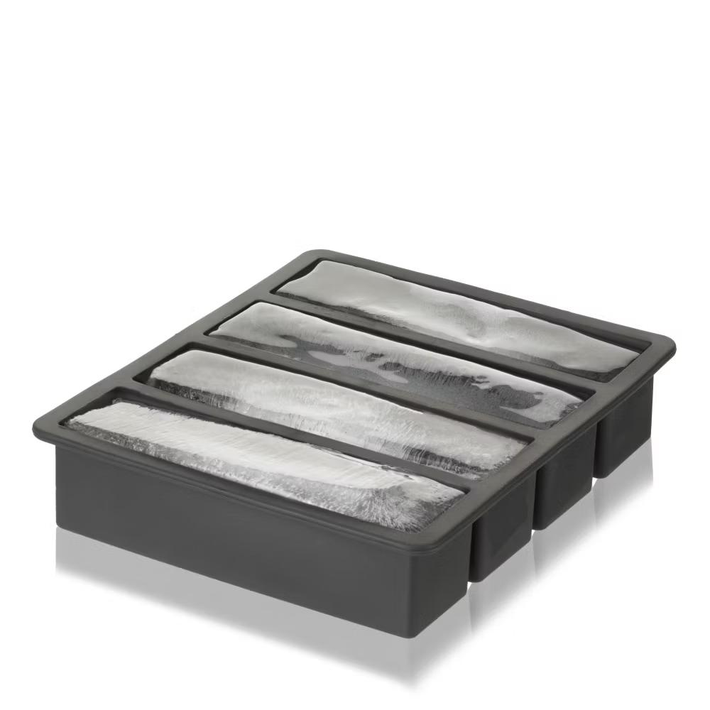 Viski Ice Cube Tray with Lid for Highball Drinks, Silicone Mold for Water Bottles, Tumblers, Home Bar, Kitchen Gifts for Men and Women, Set of 1, Gray - Image 4