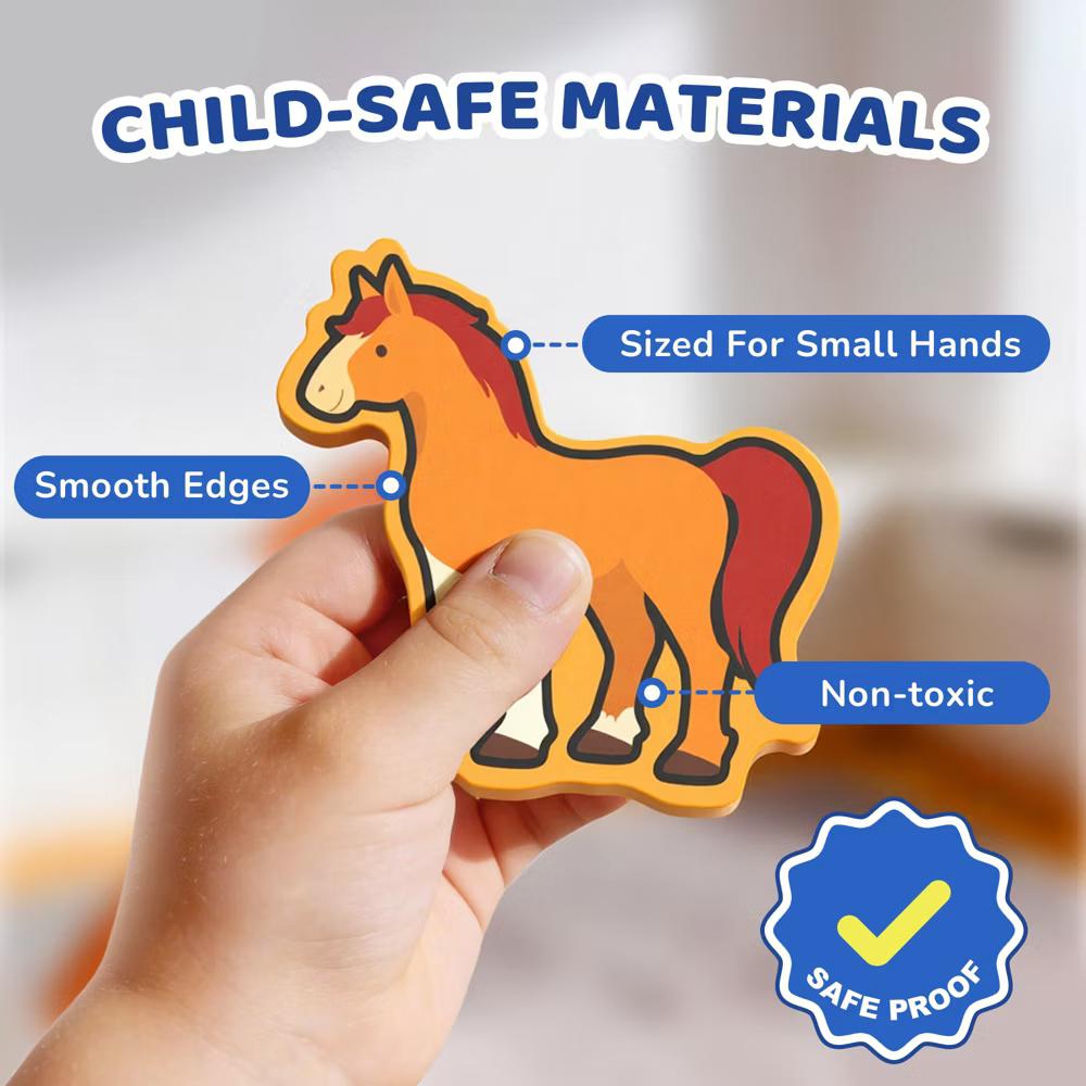 Wooden Puzzles for Toddlers 1-3, Life Cycle Animal Toddler Puzzles, Montessori Toys - Image 3