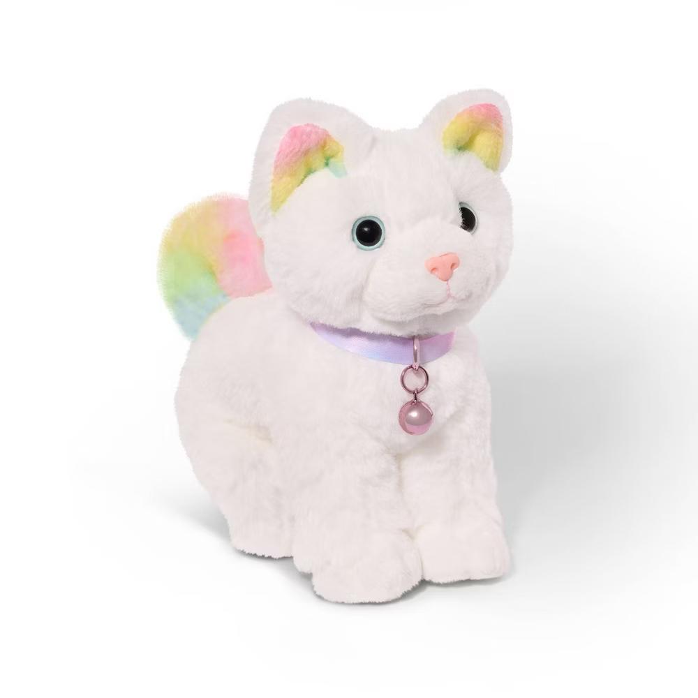 Posable Turkish Angora Cat Plush 6" Pet Rainbow Kitten
