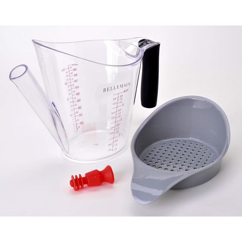 Bellemain 4-Cup Fat Separator & Measuring Cup | Strainer with Fat Stopper | 1 Liter Capacity - Image 4