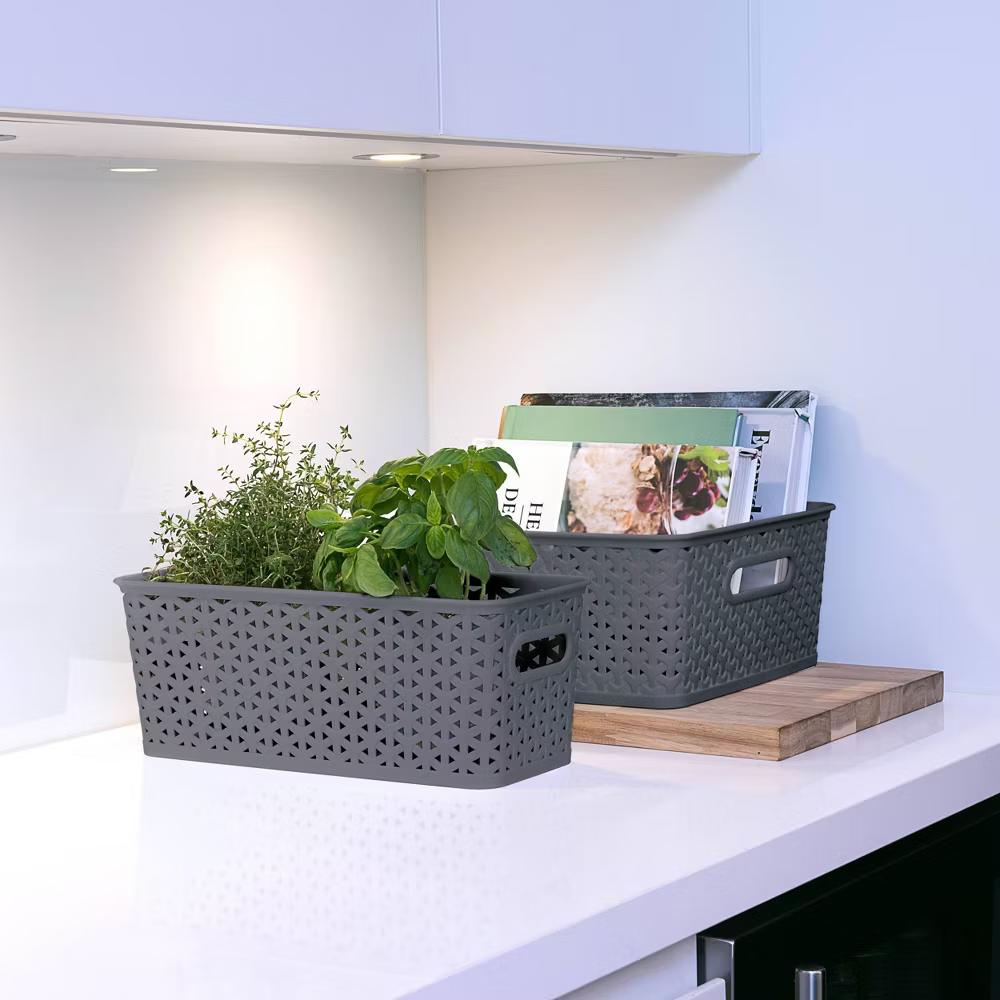 Y-Weave Half Medium Decorative Storage Basket - Image 15
