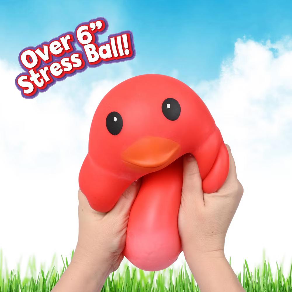 Squeeezy Red Duck Fidget Toy - Image 2